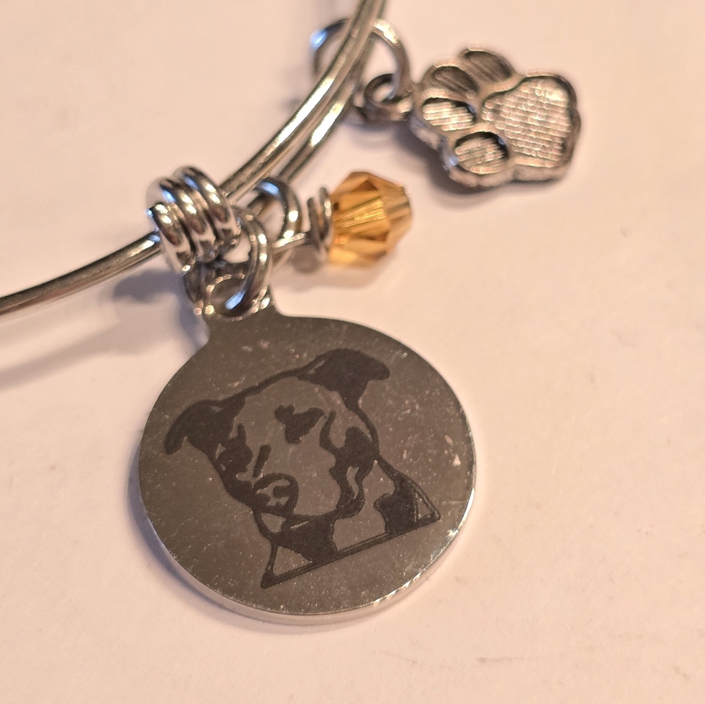 Pitbull Charm Bracelet
